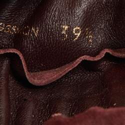 Burberry Burgundy Suede and Nova Check Canvas Drayton Twistlock Scrunch Ballet Flats Size 39.5