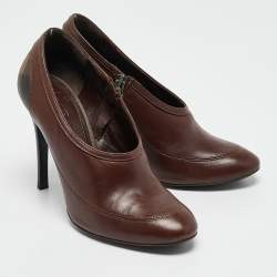 Burberry Brown Nova Check Coated Canvas and Leather High Cut Booties Size 36