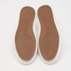 Burberry Beige Vintage Check Canvas Low Top Sneakers Size 38