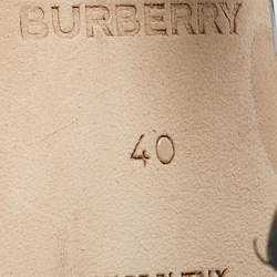 Burberry Black Python Embossed and Leather Welton T Strap Pumps Size 40