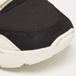 Burberry Black Suede And Neoprene Regis High Top Sneakers Size 40