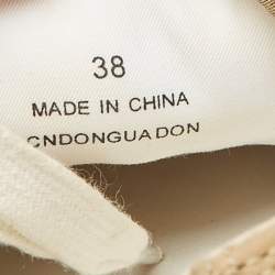 Pre Owned Burberry Beige/White Vintage Check Canvas and Rubber Larkhall Sneakers Size 38