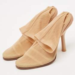 Burberry Beige Lace Sock Boots Size 38
