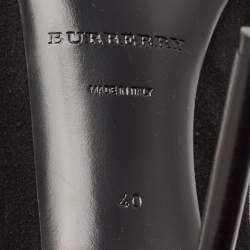 Pre Owned Burberry Black Suede Milner Buckle Detail Pointed Toe Ankle Boots Size 40