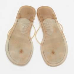Burberry Transparent Rubber Thong Flat Sandals Size 39