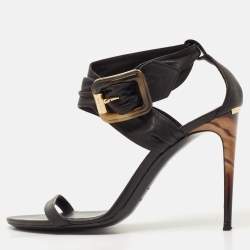 Burberry Multicolor Canvas Annice Tartan Slingback Sandals