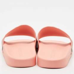 Burberry Black/Pink Check Rubber Pool Slides Size 40