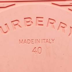 Burberry Black/Pink Check Rubber Pool Slides Size 40