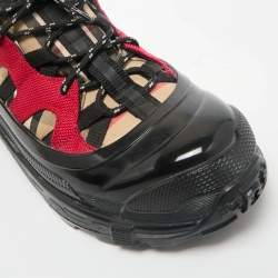 Burberry Multicolor Canvas and Fabric Arthur Low Top Sneakers Size 39.5