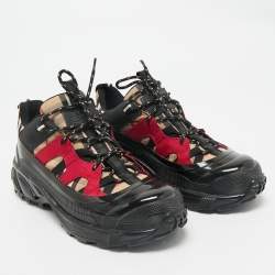 Burberry Multicolor Canvas and Fabric Arthur Low Top Sneakers Size 39.5