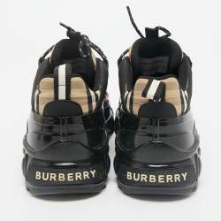 Burberry Multicolor Canvas and Fabric Arthur Low Top Sneakers Size 39.5