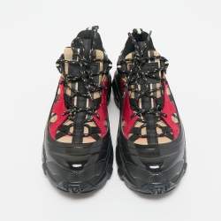 Burberry Multicolor Canvas and Fabric Arthur Low Top Sneakers Size 39.5