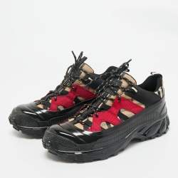 Burberry Multicolor Canvas and Fabric Arthur Low Top Sneakers Size 39.5