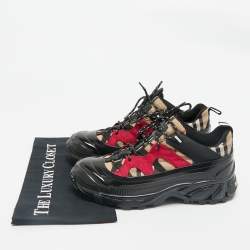 Burberry Multicolor Canvas and Fabric Arthur Low Top Sneakers Size 39.5