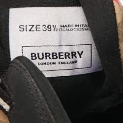 Burberry Multicolor Canvas and Fabric Arthur Low Top Sneakers Size 39.5