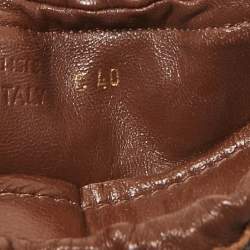 Burberry Brown House Check Canvas And Leather Shipley Ballet Flats Size 40