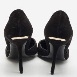Burberry Black Suede Vernoff D'orsay Pumps Size 37.5