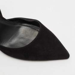 Burberry Black Suede Vernoff D'orsay Pumps Size 37.5