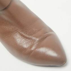 Burberry Brown Leather Ankle Length Boots Size 41