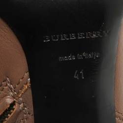 Burberry Brown Leather Ankle Length Boots Size 41