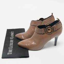 Burberry Brown Leather Ankle Length Boots Size 41
