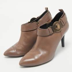 Burberry Brown Leather Ankle Length Boots Size 41