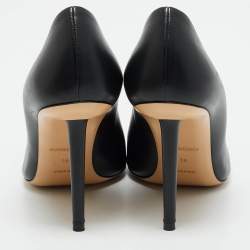 Pre Owned Burberry Black Leather Baby Pumps Size 39