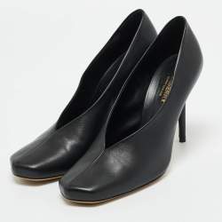 Pre Owned Burberry Black Leather Baby Pumps Size 39