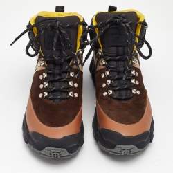 Burberry Multicolor Leather and Suede Tor Hiking Boots Size 39