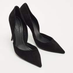 Burberry Black Suede Virna Pointed Toe D'Orsay Pumps Size 38