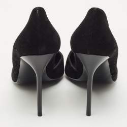 Burberry Black Suede Virna Pointed Toe D'Orsay Pumps Size 38