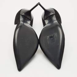 Burberry Black Suede Virna Pointed Toe D'Orsay Pumps Size 38