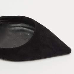Burberry Black Suede Virna Pointed Toe D'Orsay Pumps Size 38