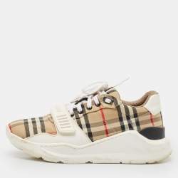 スニーカー Burberry Multicolor leather and suede sneakers Burberry Multicolor Leather And Mesh Lace Up Sneakers Size