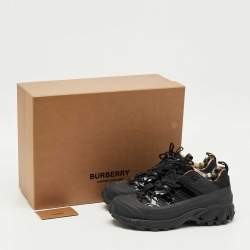 Pre Owned Burberry Black Nylon and Rubber Arthur Sneakers Size 39