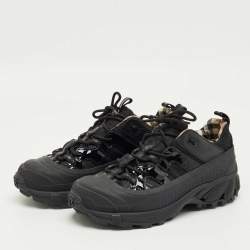 Pre Owned Burberry Black Nylon and Rubber Arthur Sneakers Size 39