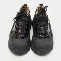 Pre Owned Burberry Black Nylon and Rubber Arthur Sneakers Size 39