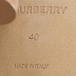 Pre Owned Burberry Beige Lace Tulle Sock Boots Size 40