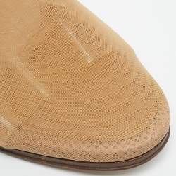 Pre Owned Burberry Beige Lace Tulle Sock Boots Size 40