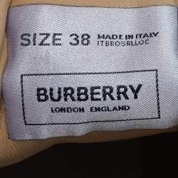 Pre Owned Burberry Multicolor Canvas and Leather Ramsey Sneakers Size 38