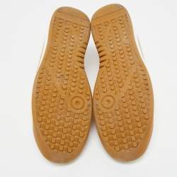 Pre Owned Burberry Pink Perforated Leather Timsbury Sneakers Size 41