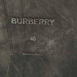 Pre Owned Burberry Black Leather Slingback Sandals Size 40