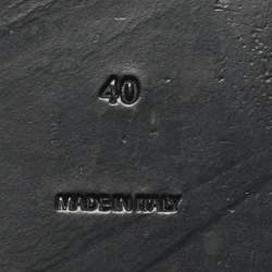 Pre Owned Burberry Brown Check Knit Fabric Ralf Ballet Flats Size 40