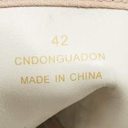 Pre Owned Burberry Pink Painted Bird Canvas Birdskingly High Top Sneakers Size 42