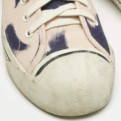 Pre Owned Burberry Pink Painted Bird Canvas Birdskingly High Top Sneakers Size 42