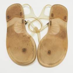 مملوكة مسبقًا Burberry Transparent Jelly Thong Flats Size 41
