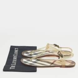 مملوكة مسبقًا Burberry Transparent Jelly Thong Flats Size 41