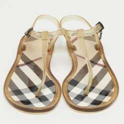 مملوكة مسبقًا Burberry Transparent Jelly Thong Flats Size 41
