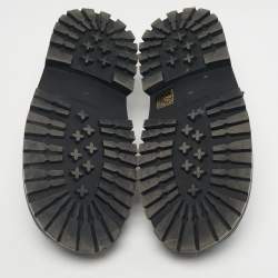 Pre Owned Burberry Black Leather Aldwych Mary Jane Flats Size 36.5