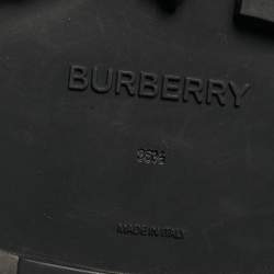 Pre Owned Burberry Black Leather Aldwych Mary Jane Flats Size 36.5